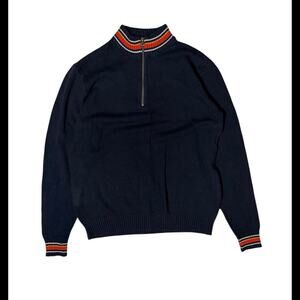 Navy‎ blue quarter zip sweater